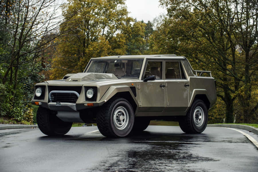 Stunning Lamborghini Lm002 Roaring In The Wild Wallpaper