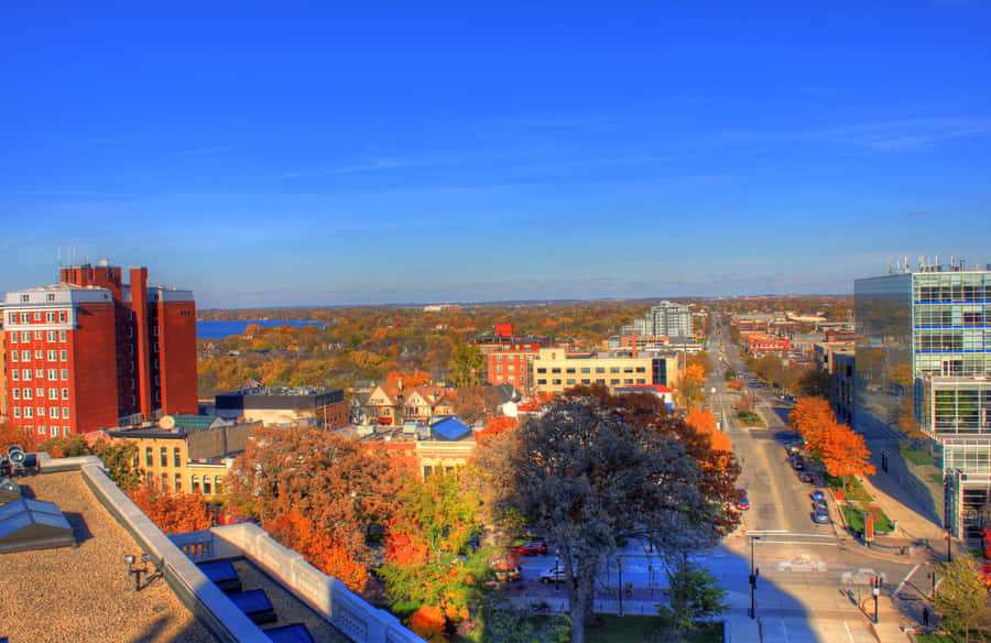 Stunning Madison Skyline At Dusk Wallpaper