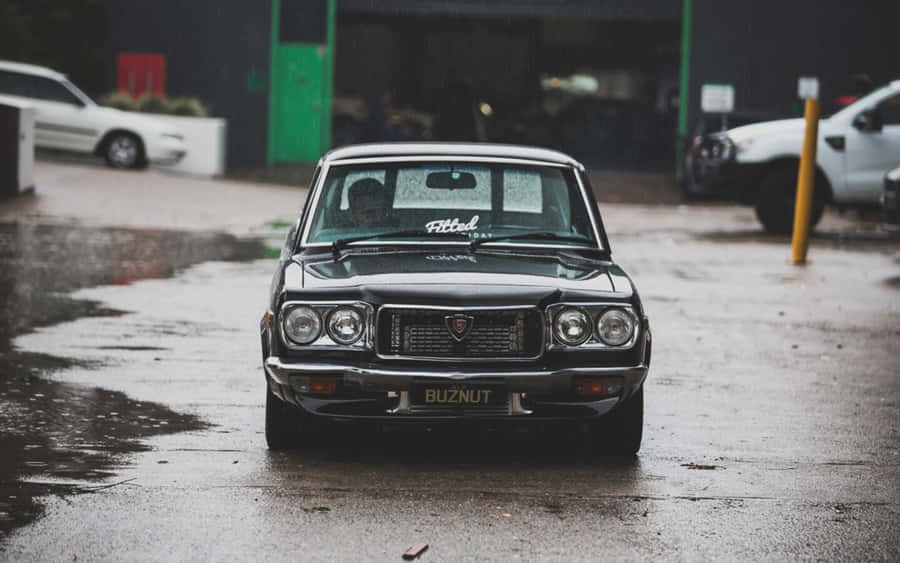 Stunning Mazda Rx-3 In Vibrant Blue Wallpaper