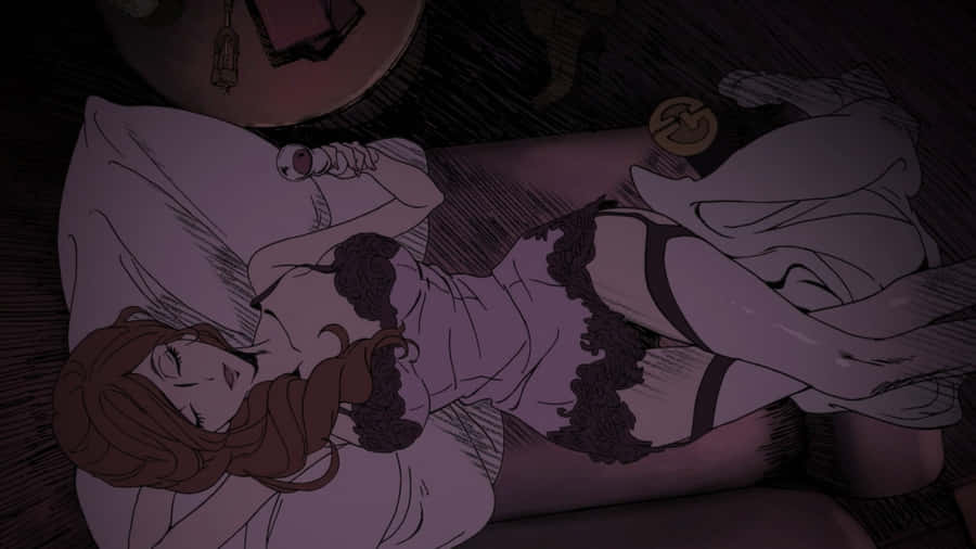 Stunning Mine Fujiko Posing In Action Wallpaper