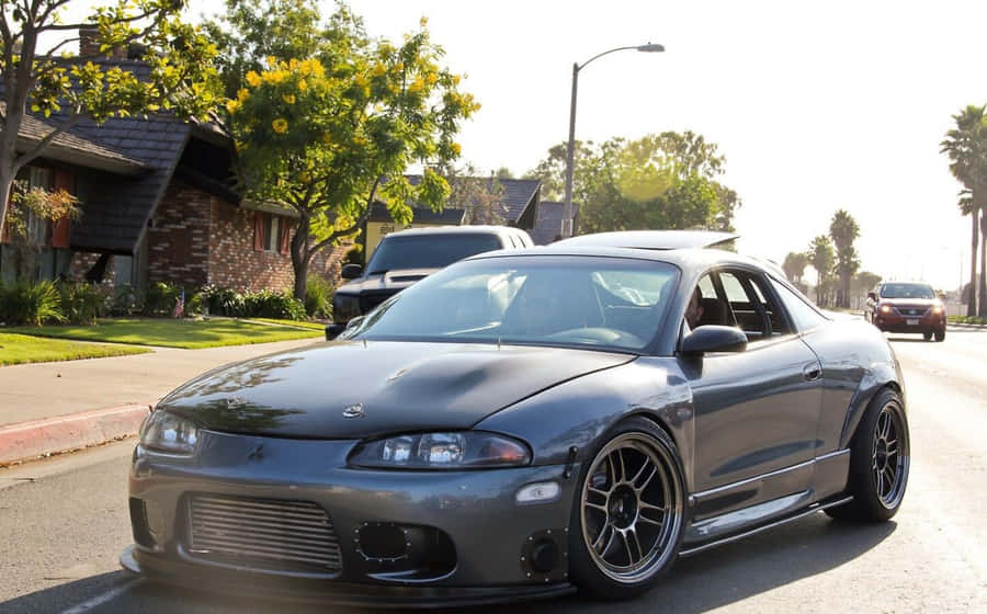 Stunning Mitsubishi Eclipse In Full Power Wallpaper