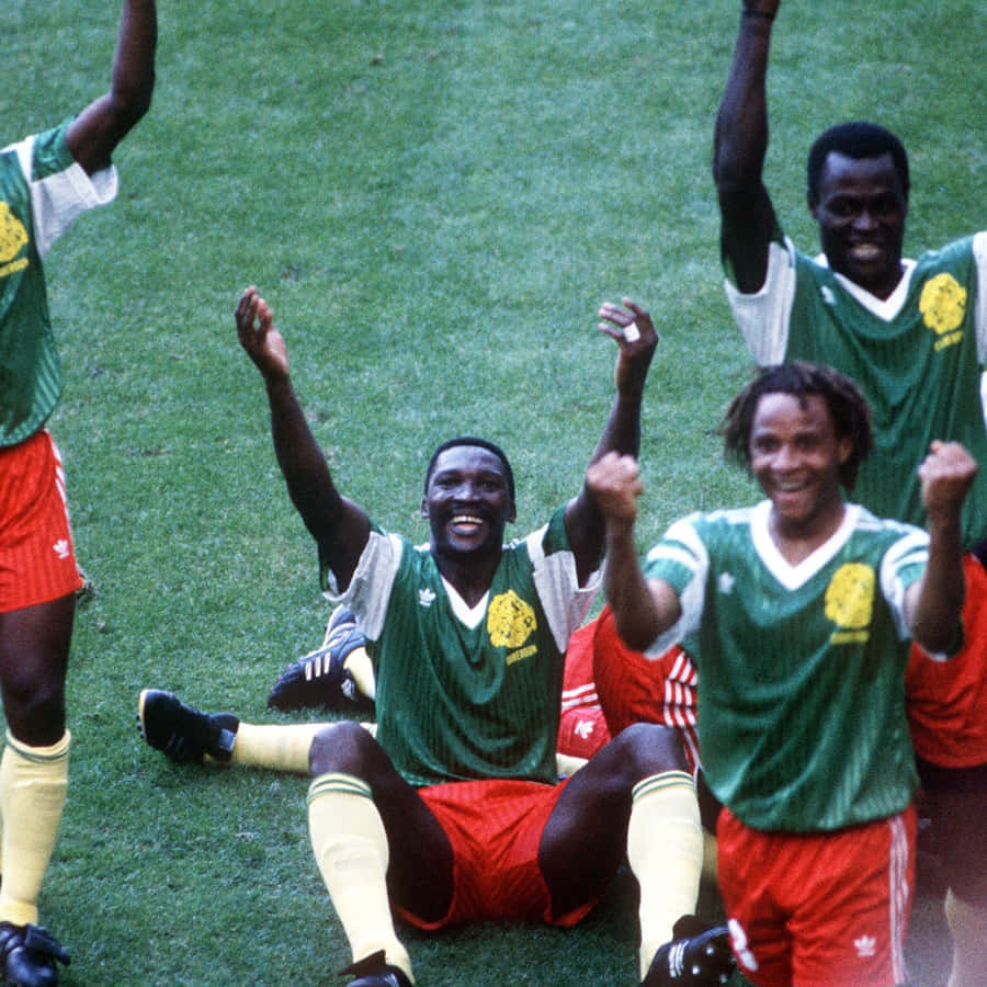 Stunning Moment Roger Milla Wallpaper