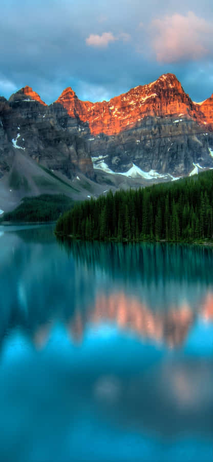 Stunning Mountain Reflection Wallpaper Wallpaper