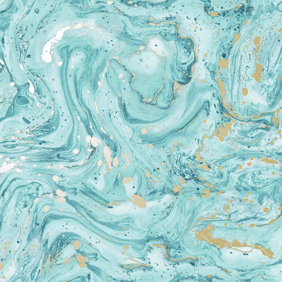 Stunning, Opulent Teal Marble Swirls Wallpaper