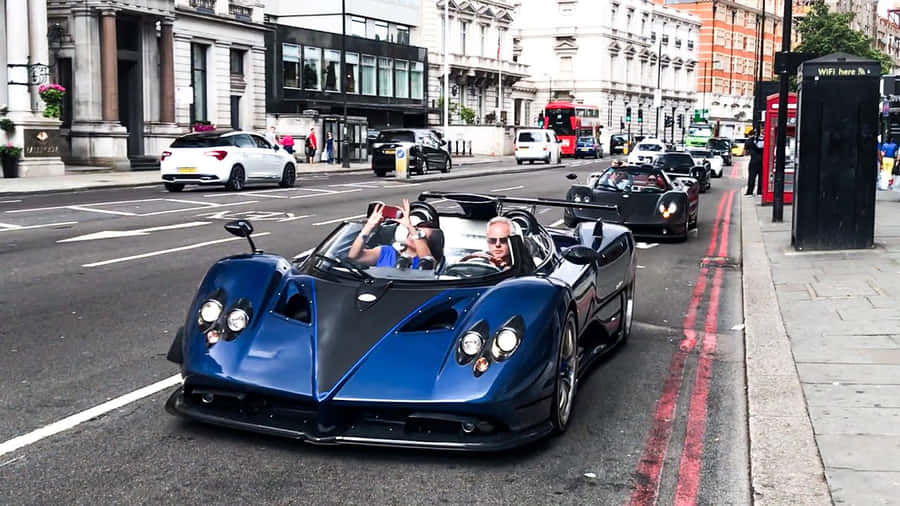 Stunning Pagani Zonda Hp Barchetta In Full Throttle Wallpaper