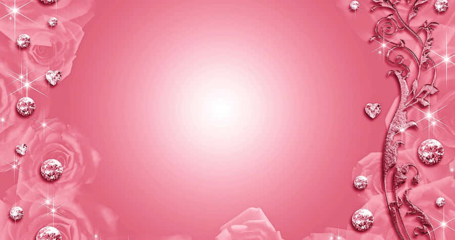 Stunning Pink Crystal Quartz Formation Wallpaper