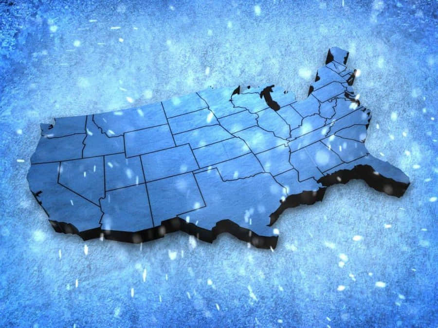 Stunning Polar Vortex In Blue Hues Wallpaper