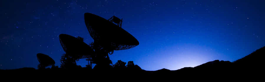 Stunning Radio Telescope In Action Wallpaper