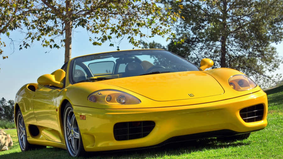 Stunning Red Ferrari 360 Modena In Action Wallpaper