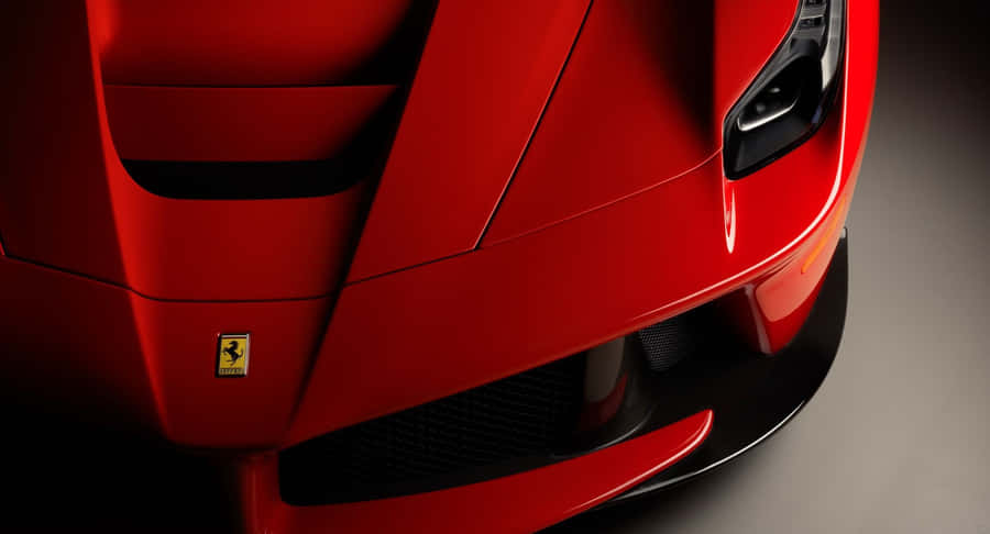 Stunning Red Ferrari Laferrari In Action Wallpaper