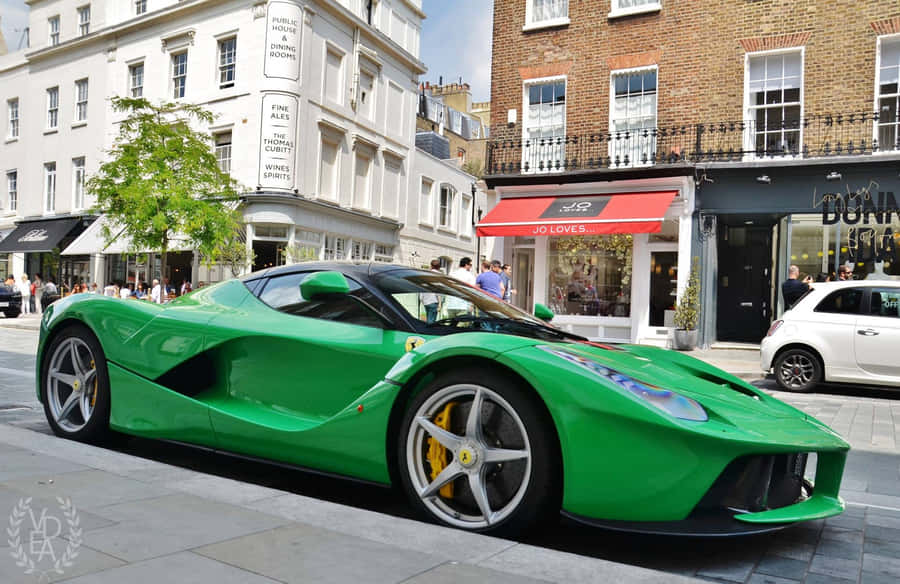 Stunning Red Ferrari Laferrari In Full Glory Wallpaper