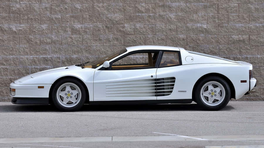Stunning Red Ferrari Testarossa In Action Wallpaper
