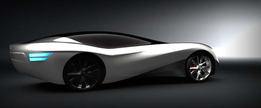 Stunning Red Luxury Sports Car In Showroom Wallpaper