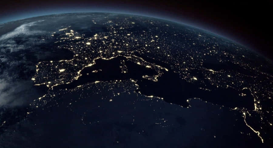 Stunning Satellite Image Of Earth From Space Wallpaper