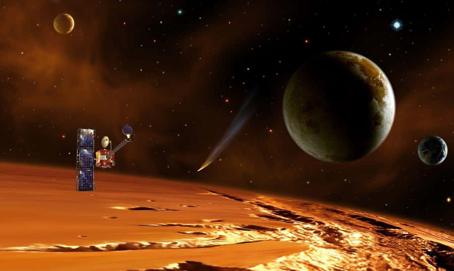 Stunning Satellite Image Of Earth From Space Wallpaper