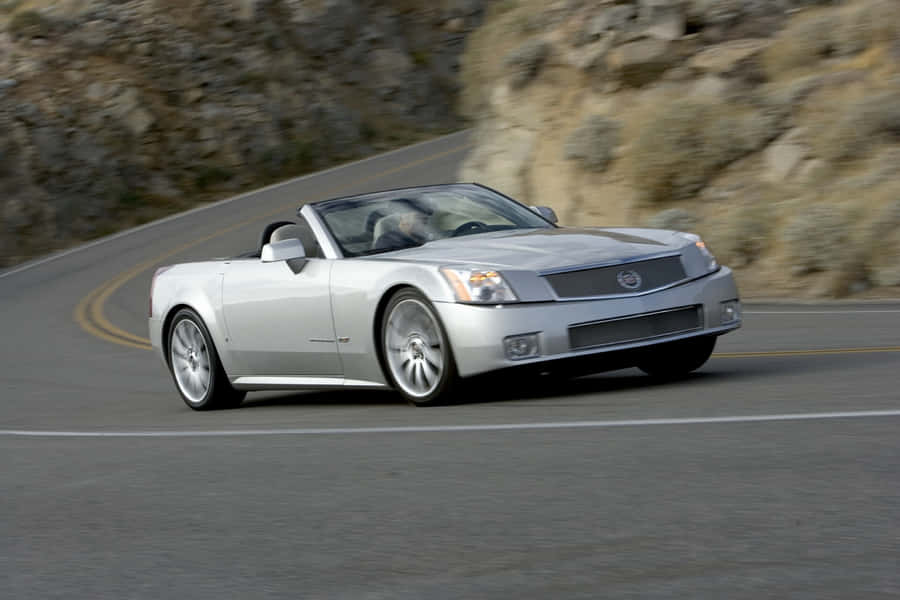 Stunning Silver Cadillac Xlr In High-resolution Wallpaper