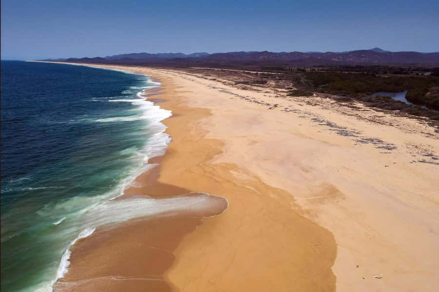 Stunning Sunset At A Mexican Beach Wallpaper