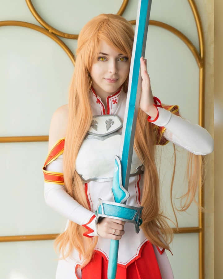 Stunning Sword Art Online Cosplay Featuring Kirito And Asuna Wallpaper