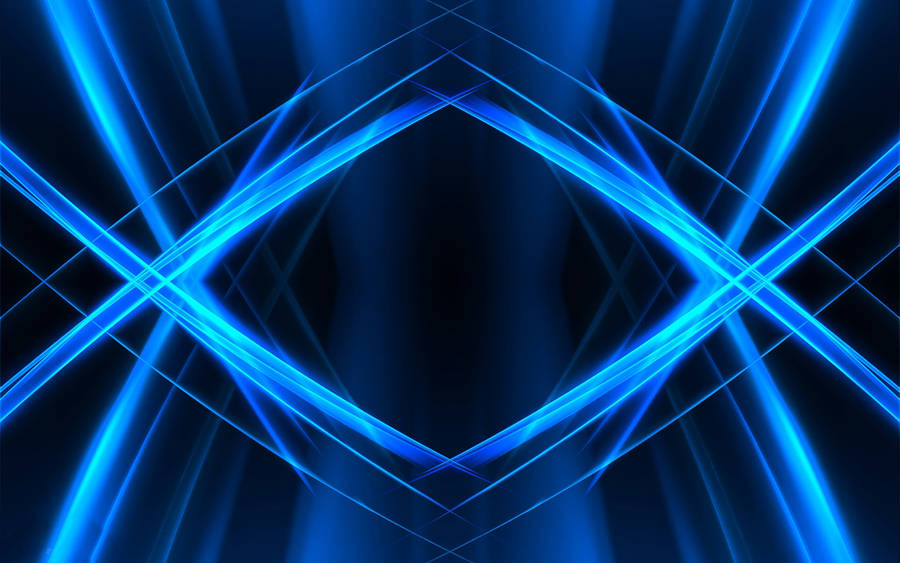 Stunning Symmetrical Pattern On A Black And Blue Background Wallpaper