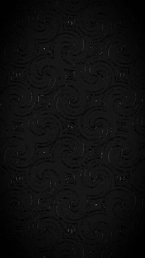 Stunning Total Black Abstract Pattern Wallpaper