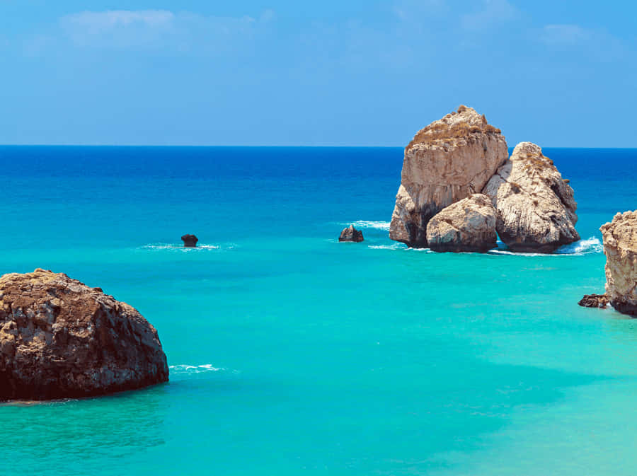 Stunning View Of A Beach In Paphos Wallpaper