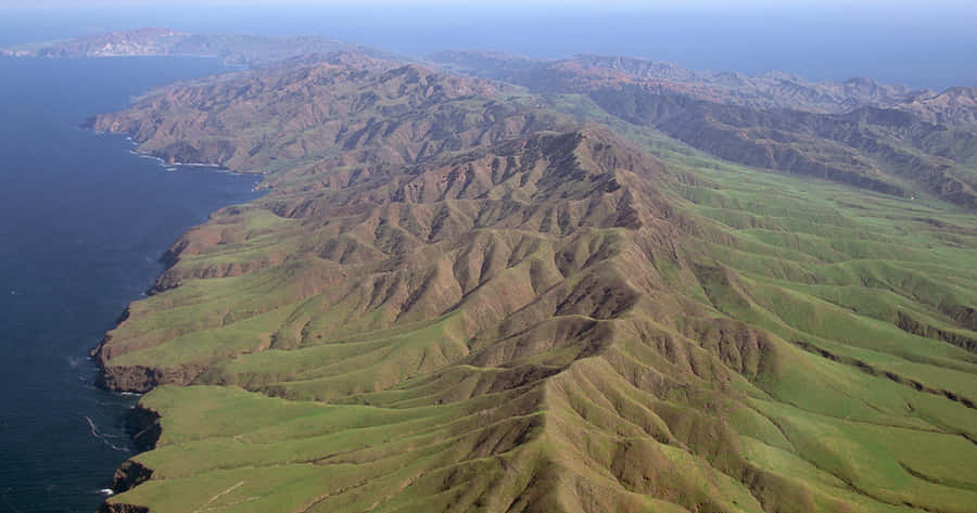 Stunning View Of California Island At Sunset Wallpaper