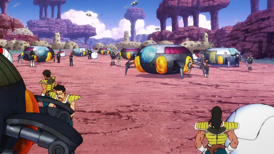 Stunning View Of Planet Vegeta And Its Breathtaking Cosmic Surroundings Wallpaper