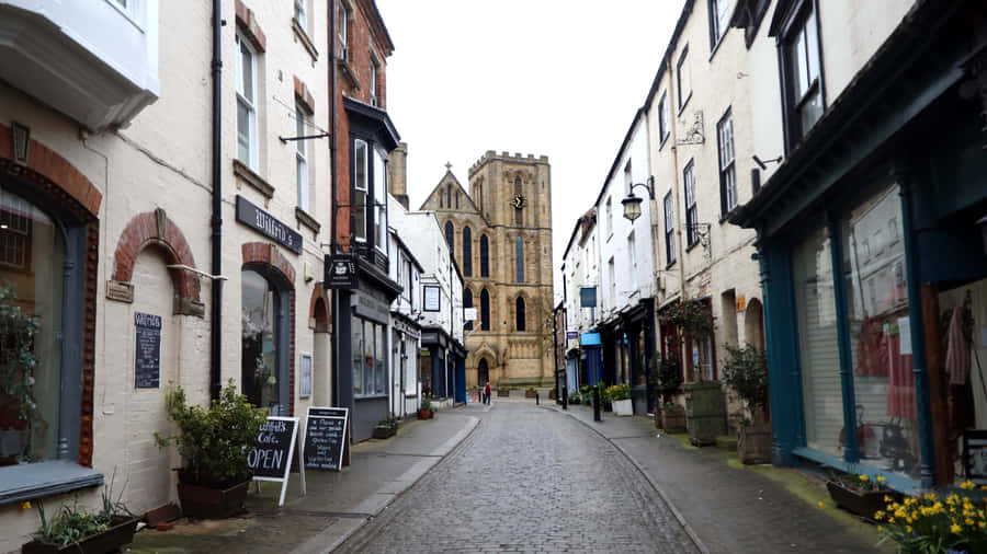 Stunning View Of Ripon Cathedral, North Yorkshire Wallpaper
