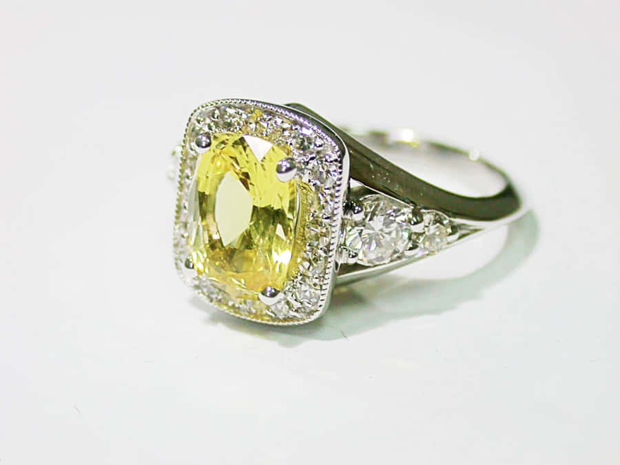 Stunning Yellow Sapphire Gemstone Wallpaper