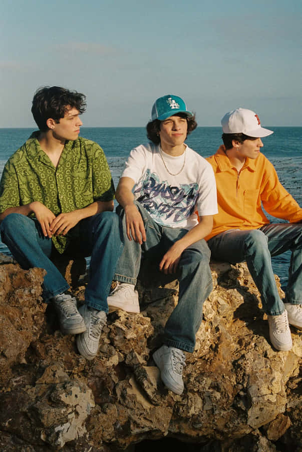 Sturniolo_ Triplets_ Seaside_ Rocks Wallpaper