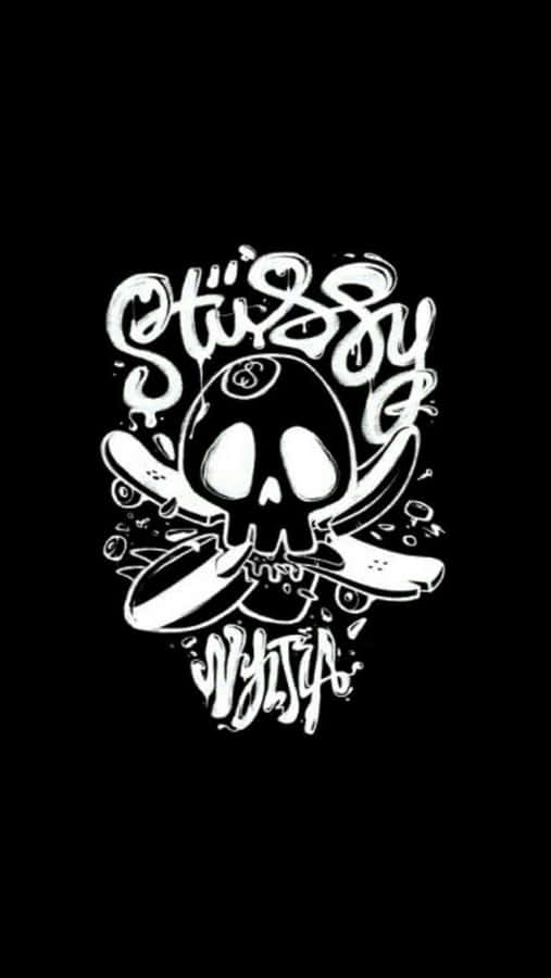 Stussy Skulland Crossbones Graphic Wallpaper