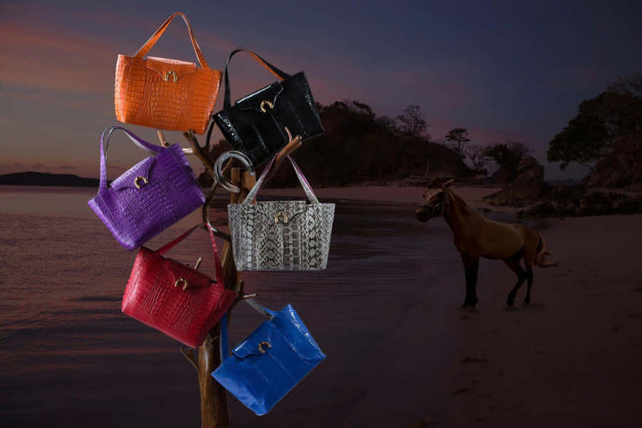 Stylish Beach Bag Essentials Wallpaper