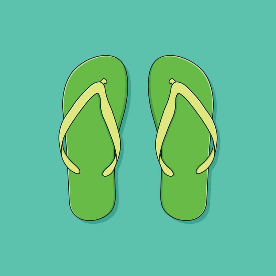 Stylish Beach Sandals By The Seashore Wallpaper