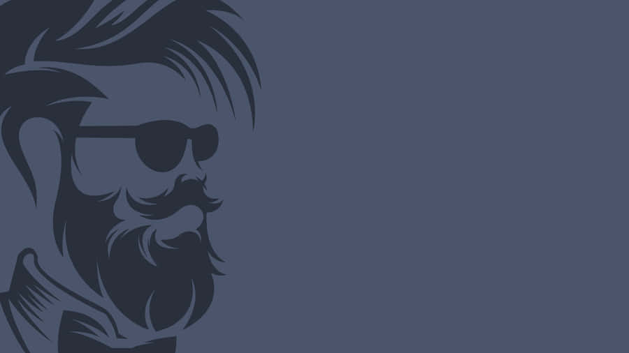 Stylish Bearded Man Silhouette Wallpaper