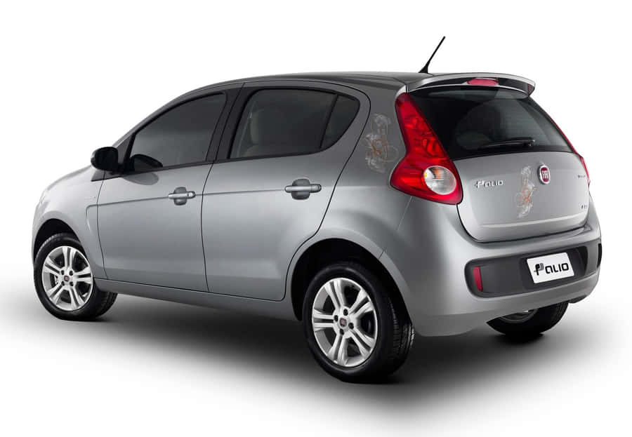 Stylish Fiat Palio In Vibrant Red Wallpaper