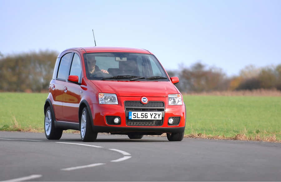 Stylish Fiat Panda In Urban Setting Wallpaper