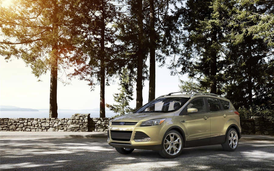 Stylish Ford Escape On Scenic Road Wallpaper