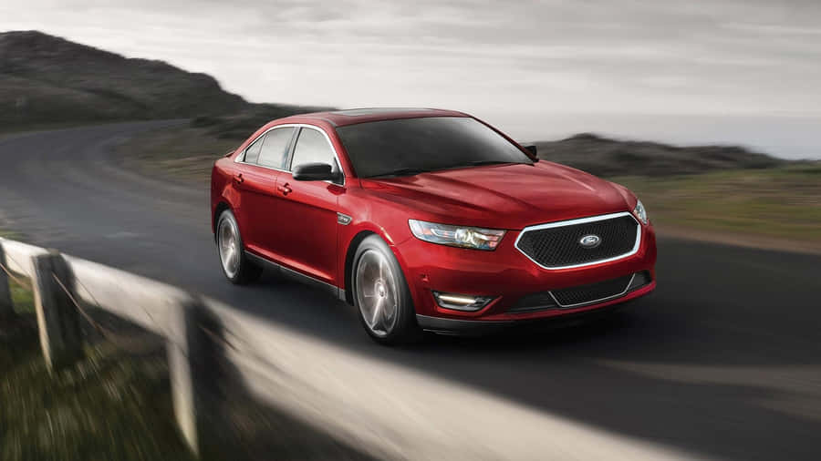 Stylish Ford Taurus In Motion Wallpaper