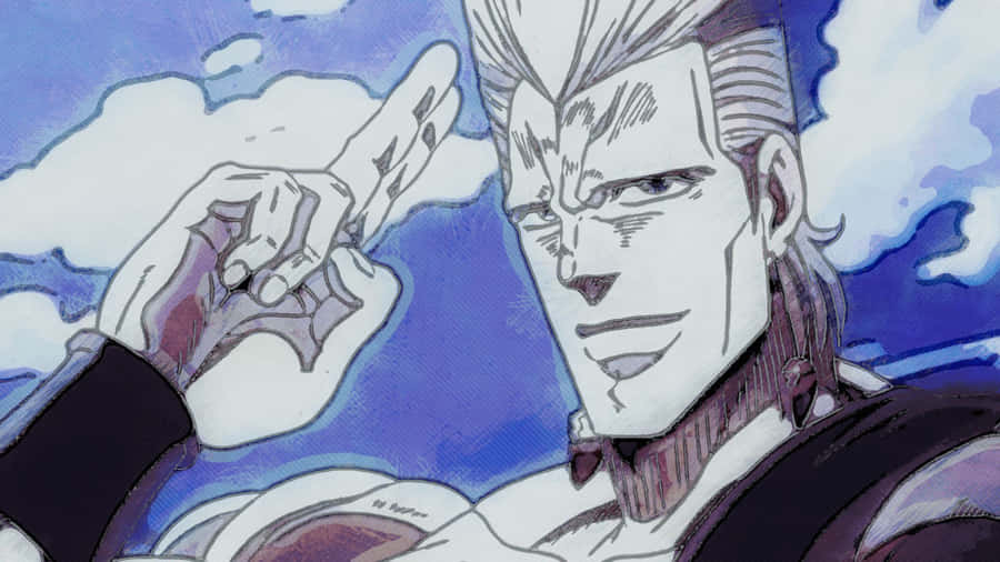 Stylish Jean Pierre Polnareff In Action Wallpaper