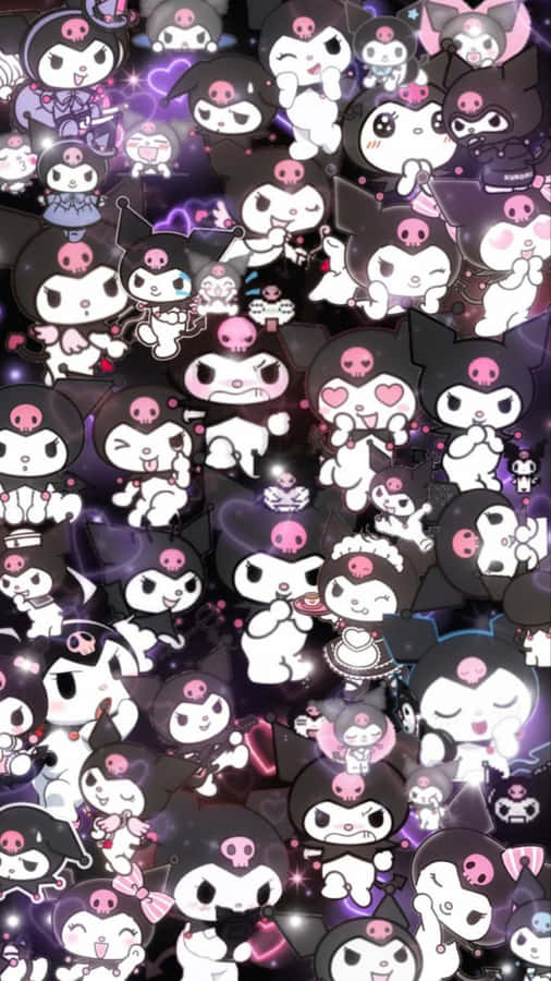 Stylish Kuromi Pattern Wallpaper Wallpaper