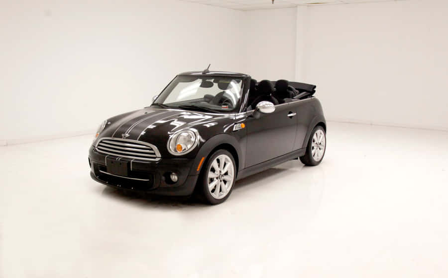 Stylish Mini Cooper Convertible With Top Down Wallpaper