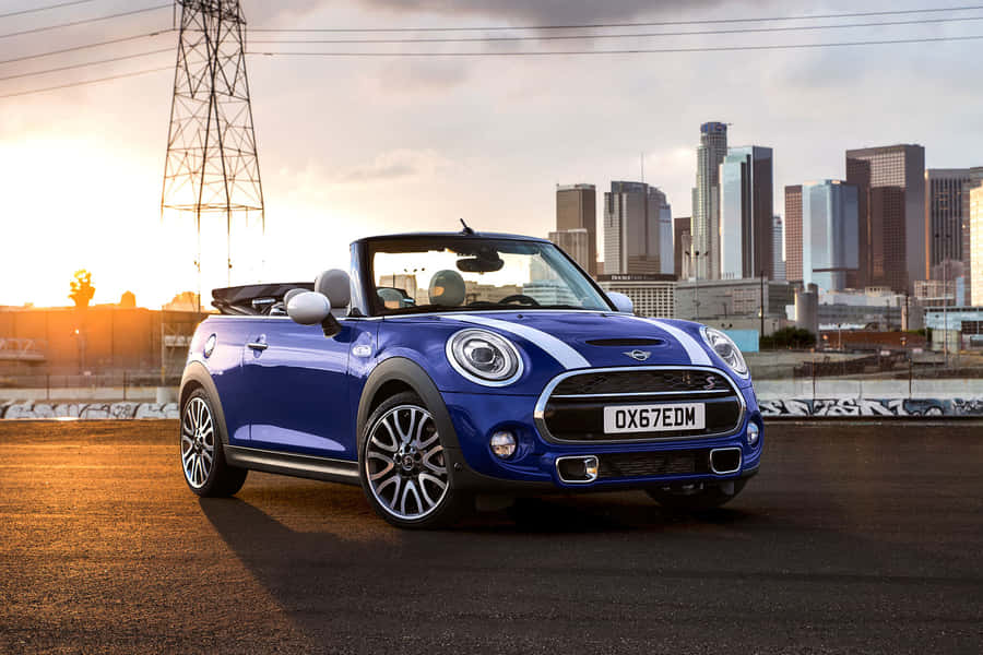 Stylish Mini Cooper S Convertible In Urban Setting Wallpaper