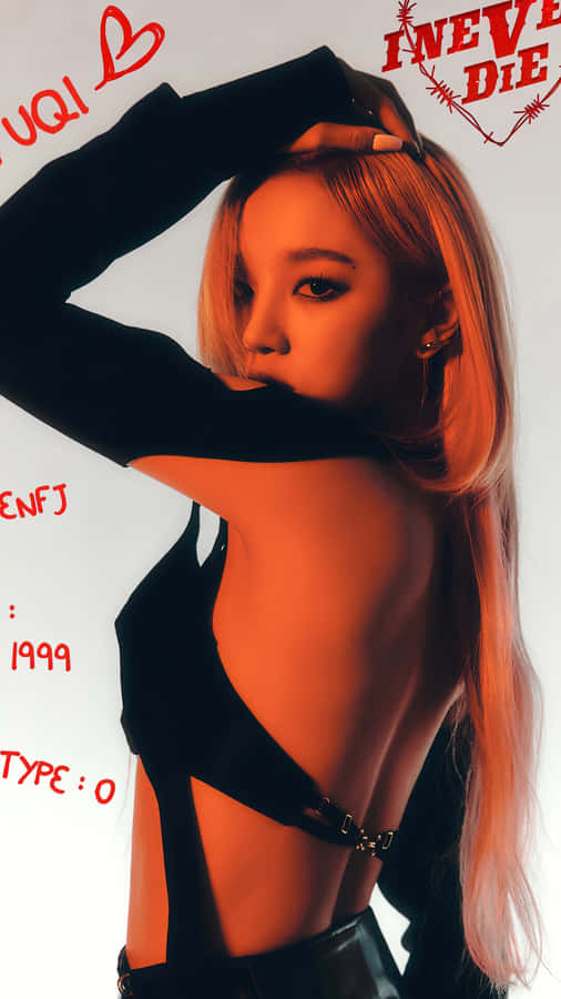 Stylish Portrait Female Kpop Star Wallpaper