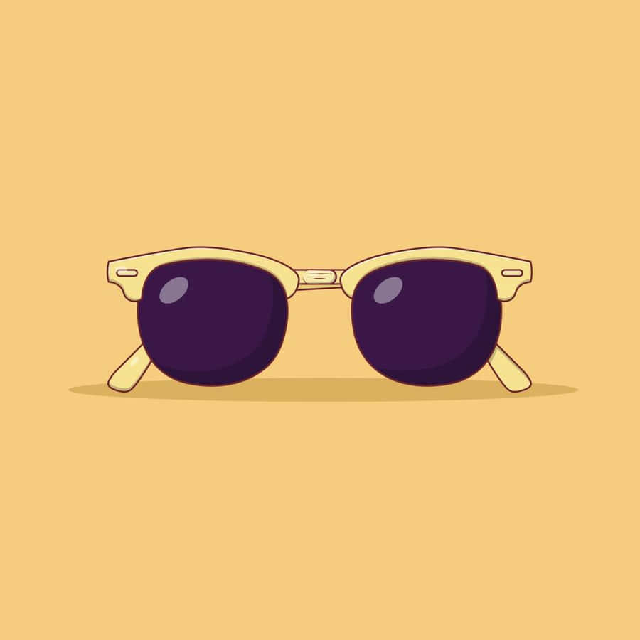 Stylish Purple Sunglasses Illustration Wallpaper