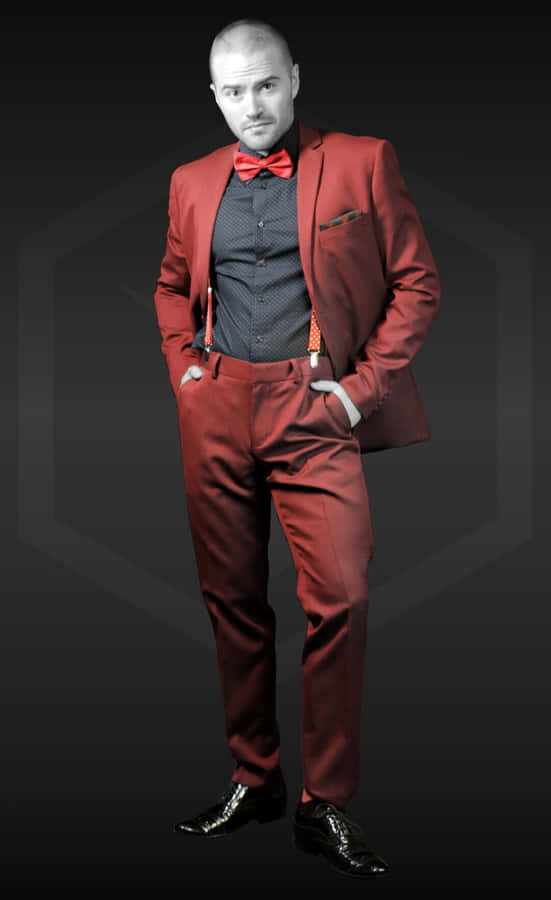 Stylish Woman Wearing Red Clothing Wallpaper