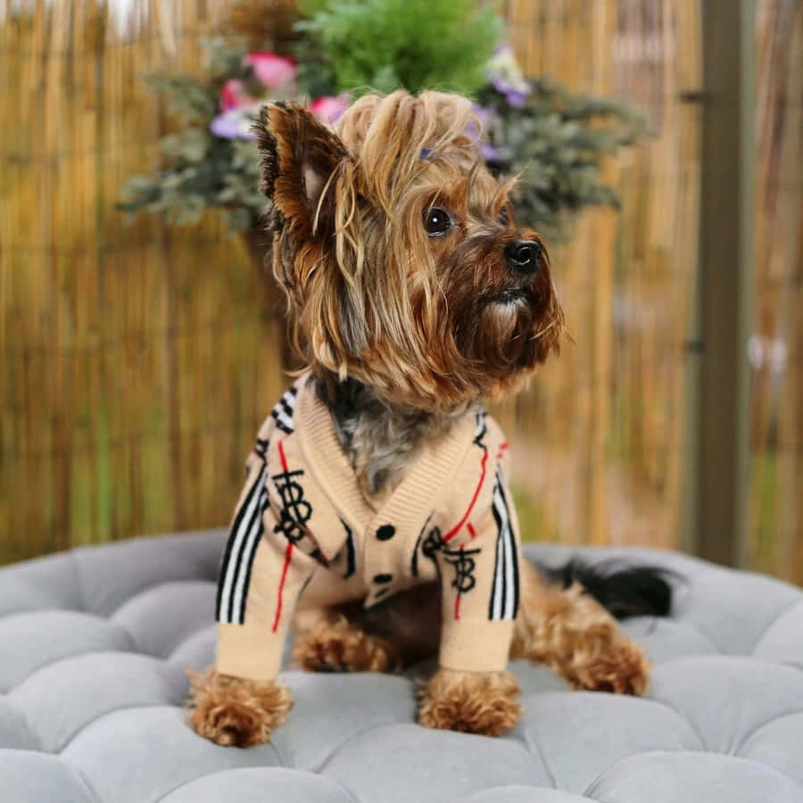 Stylish Yorkshire Terrierin Sweater.jpg Wallpaper