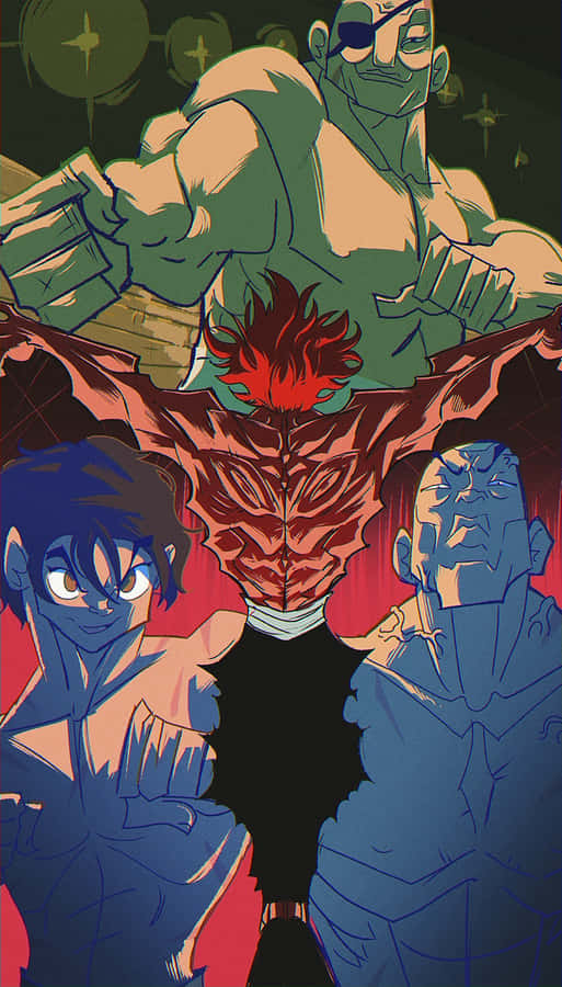 Stylized Anime Characters Collage Wallpaper