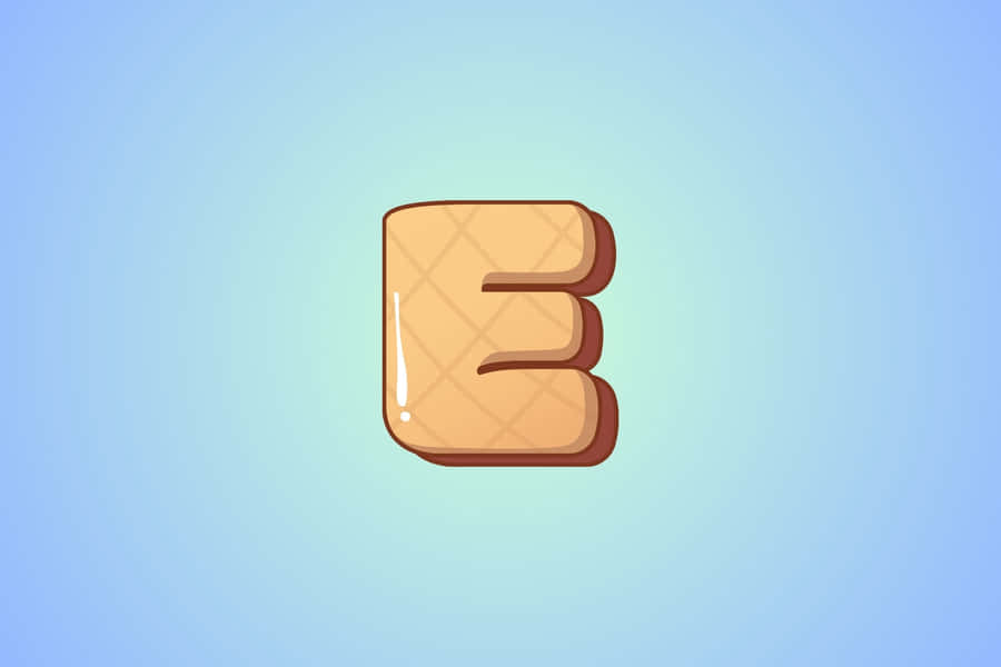 Stylized Bread Letter E Wallpaper
