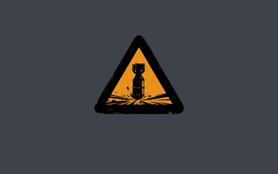 Stylized Nuclear Waste Warning Sign Wallpaper