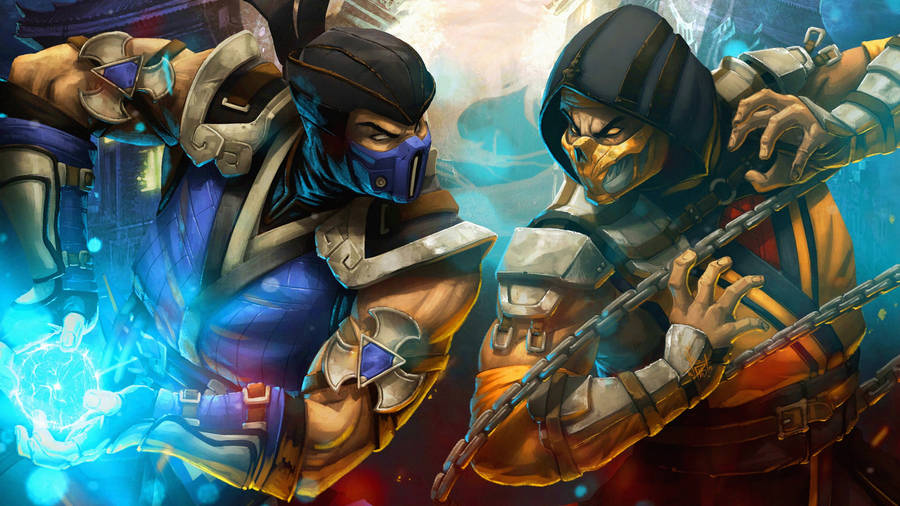 Sub-zero And Scorpion Comic Cover Wallpaper